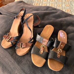 AEROSOLES Black and Brown Sandals